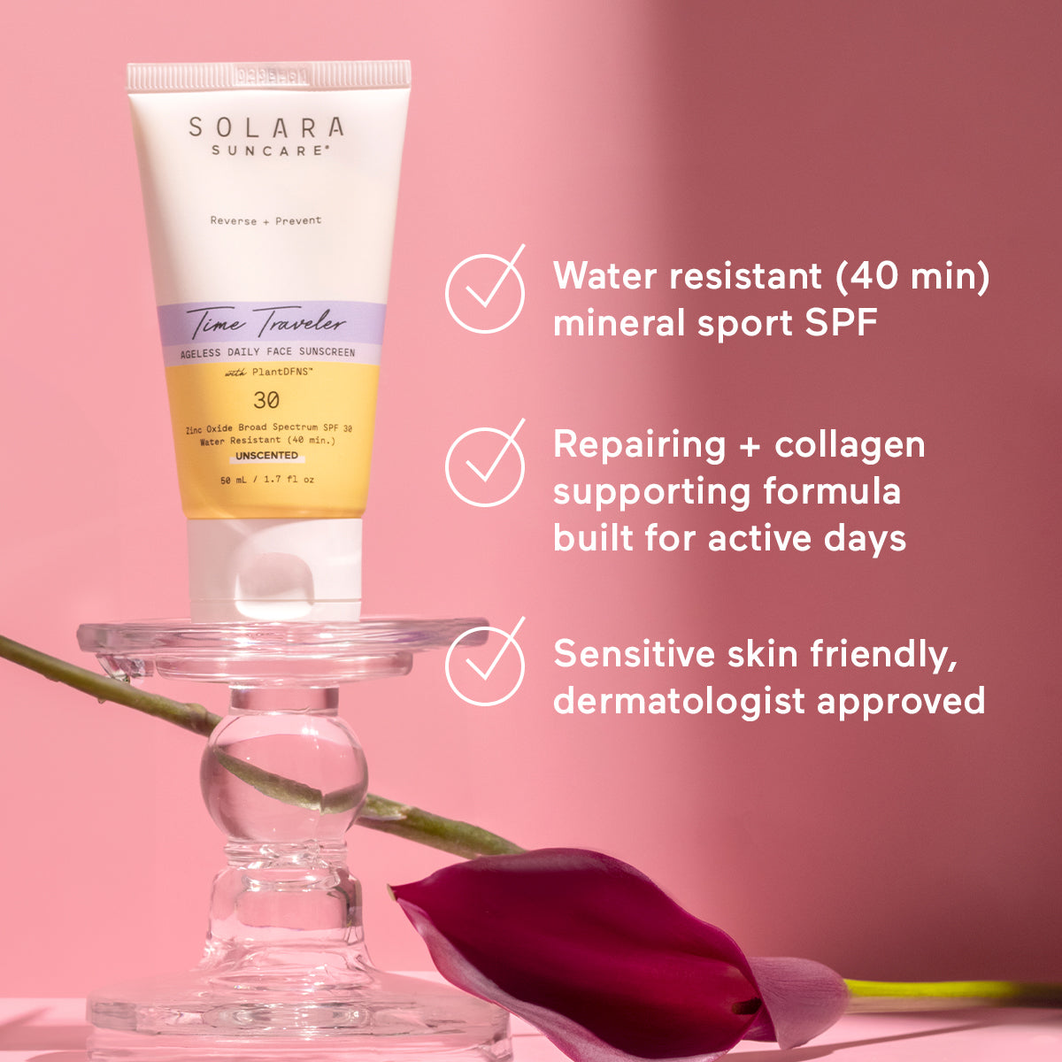 Time Traveler Active Wear Peptide Face Moisturizer, SPF 30 (Sport)