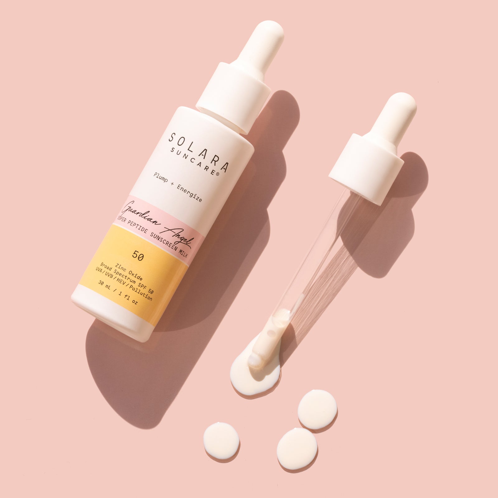 Silky lightweight texture of Guardian Angel mineral SPF 50 sunscreen for sensitive skin. Reef safe, oil-free and good for acne-prone skin