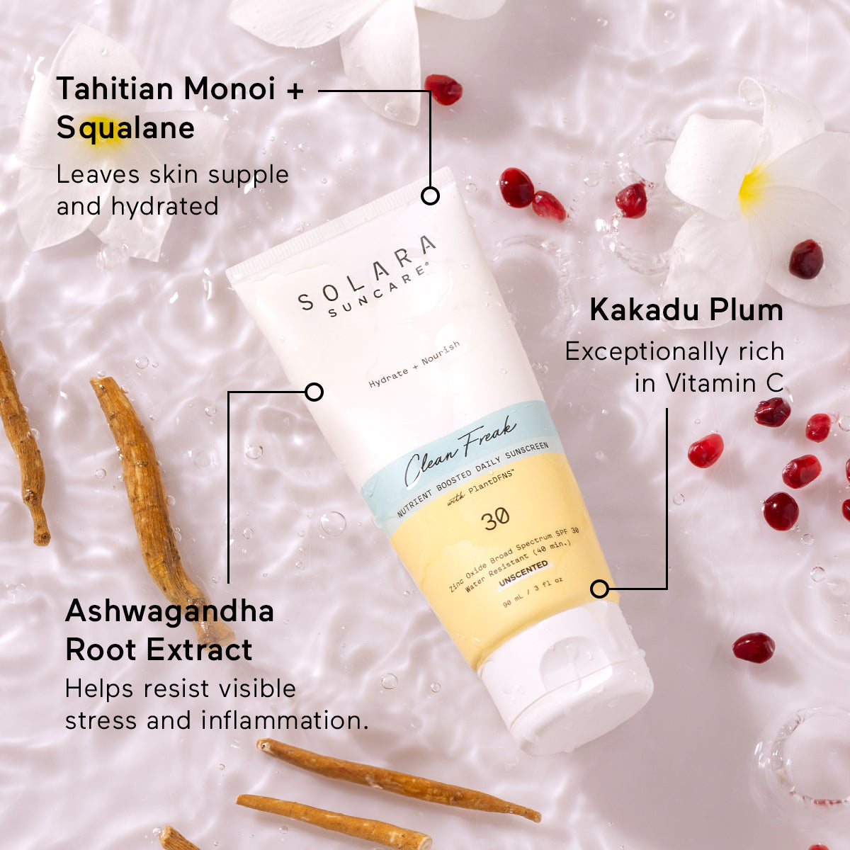Solara Suncare Clean Freak Mineral Sport SPF 30 Body Sunscreen