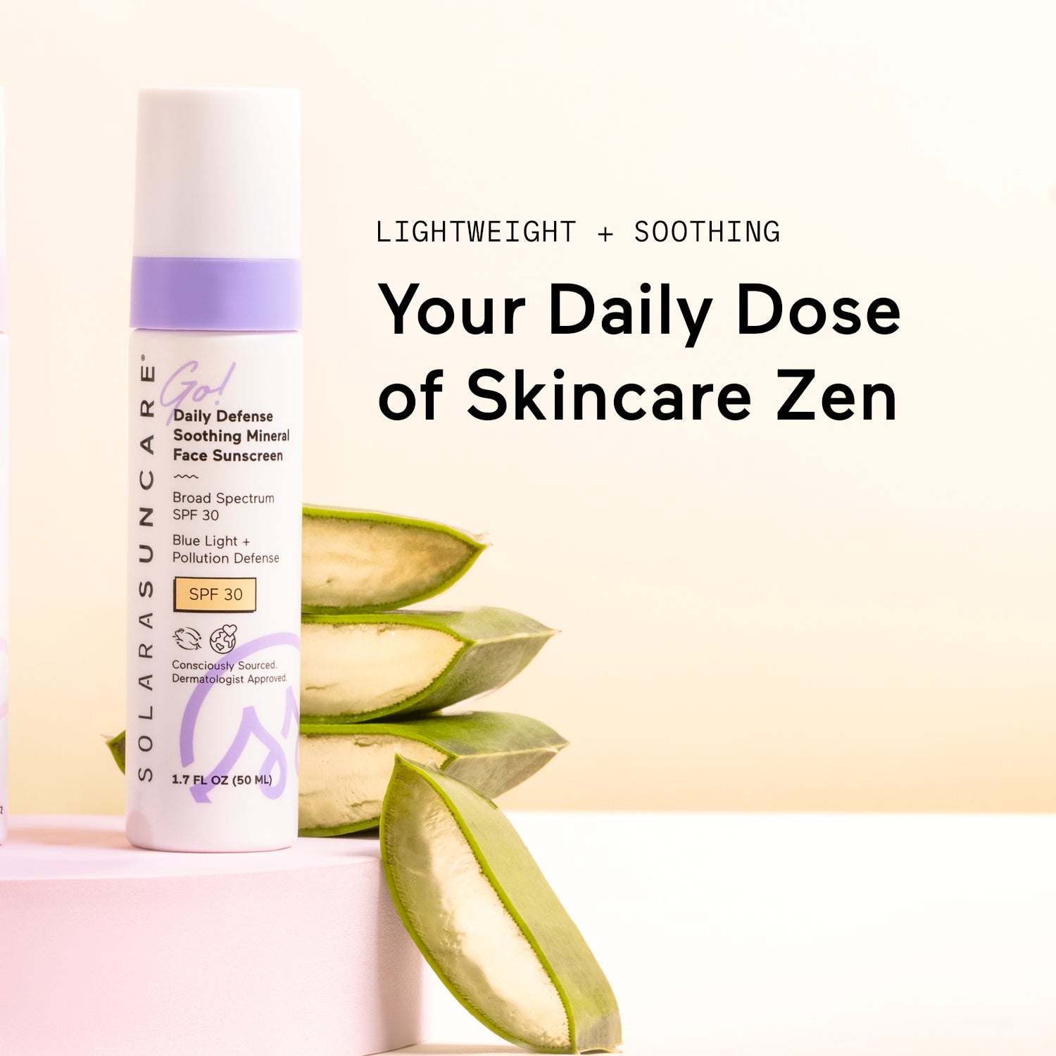 Go! Daily Defense Soothing Mineral Face Sunscreen, SPF 30
