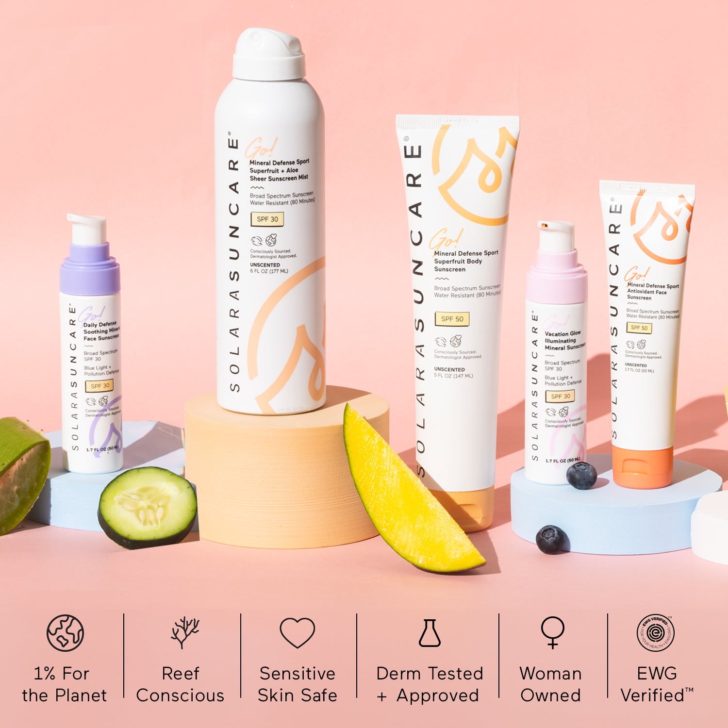 Go! Mineral Defense SPORT Superfruit + Aloe Sunscreen Mist, SPF 30