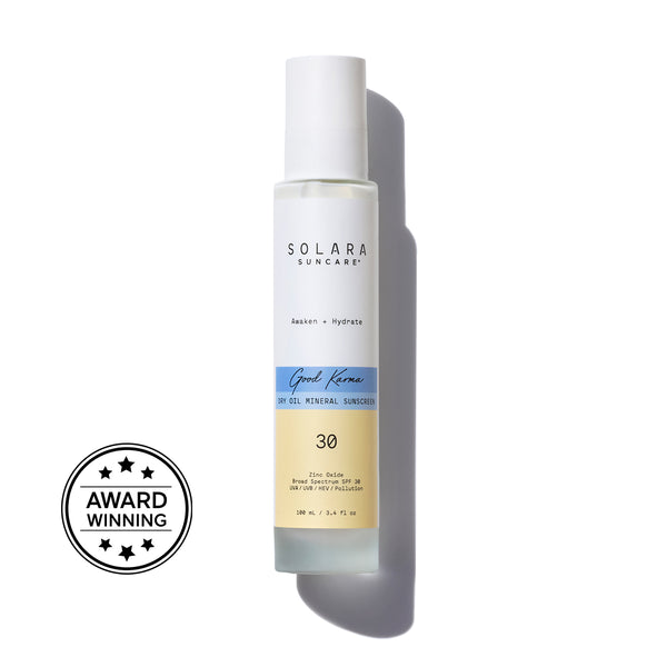 Good Karma Dry Oil Mineral SPF 30 Mist with Zinc Oxide, Adaptogens and Squalane 

